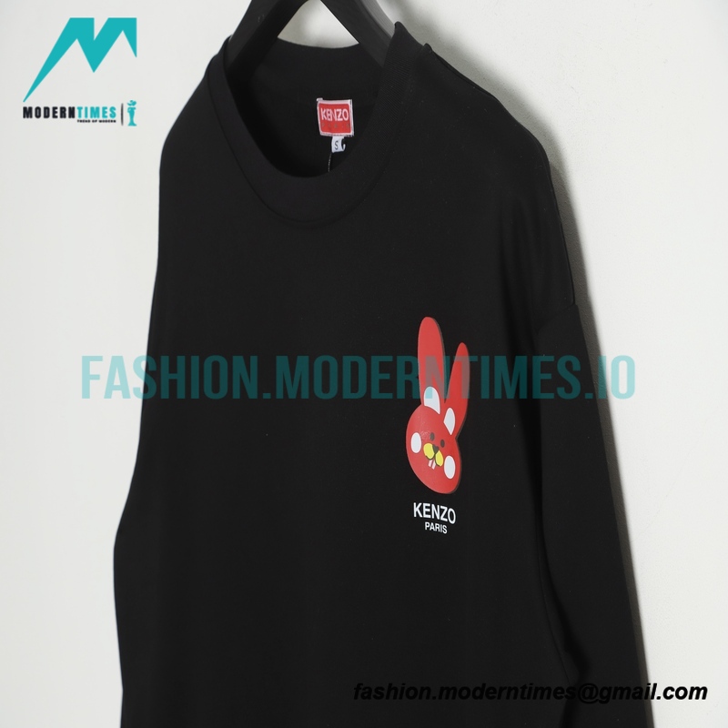 Kenzo - 23SS Bunny Print Crewneck Hoodie