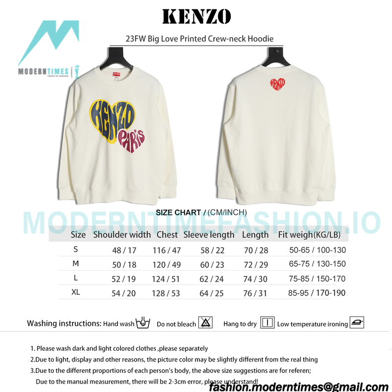 Kenzo - 23FW Small Love Printed Crew-neck Hoodie