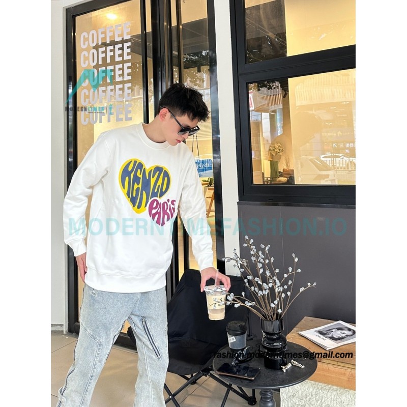 Kenzo - 23FW Small Love Printed Crew-neck Hoodie
