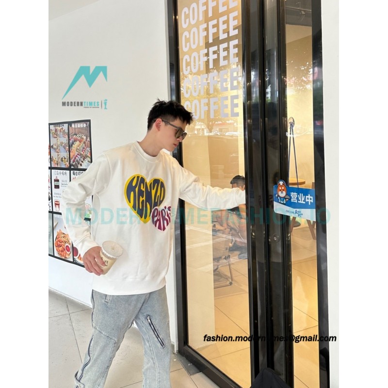 Kenzo - 23FW Small Love Printed Crew-neck Hoodie