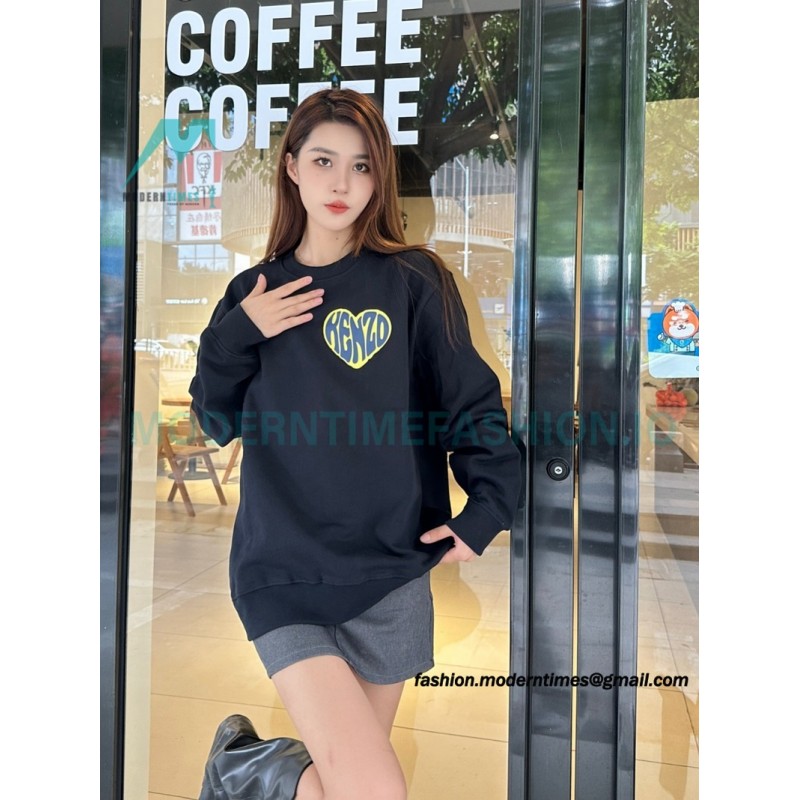 Kenzo - 23FW Small Love Printed Crew-neck Hoodie