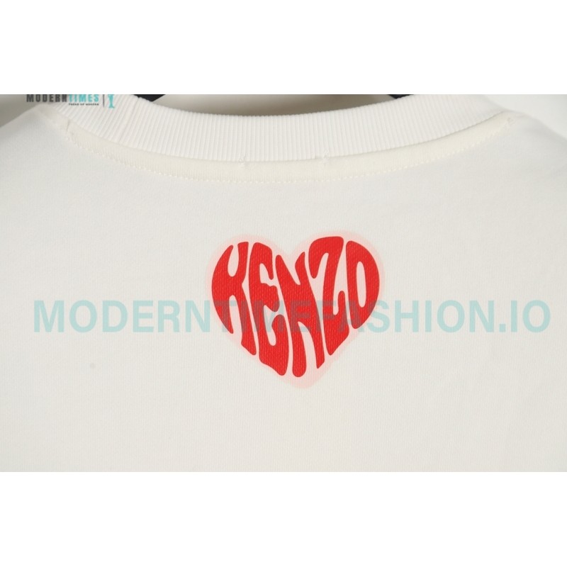 Kenzo - 23FW Small Love Printed Crew-neck Hoodie