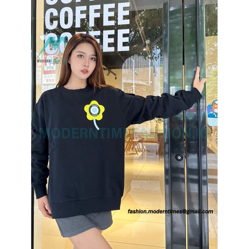 Kenzo - 23FW Floral Print Crew Neck Hoodie