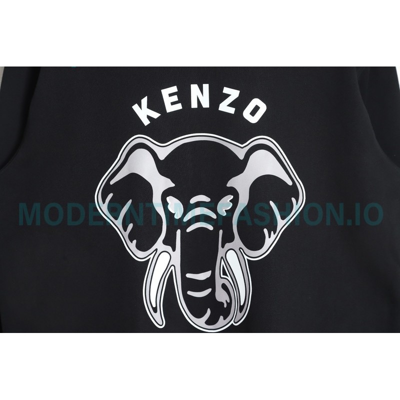 Kenzo - 23FW Elephant Print Crew Neck Hoodie