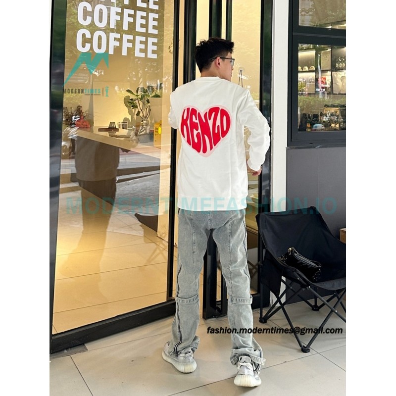 Kenzo - 23FW Big Love Printed Crew-neck Hoodie