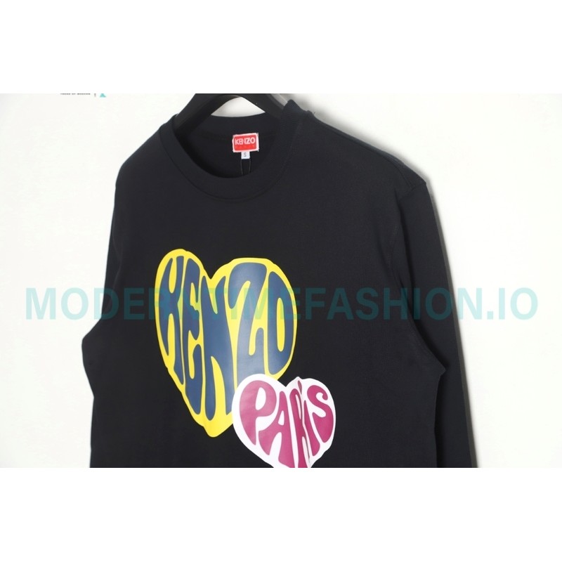 Kenzo - 23FW Big Love Printed Crew-neck Hoodie