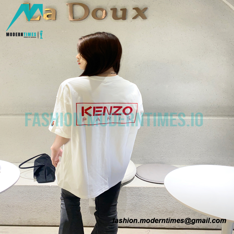 Kenzo - Nigo Co-branded Square Letter-print Embroidered Short-sleeved T-shirt