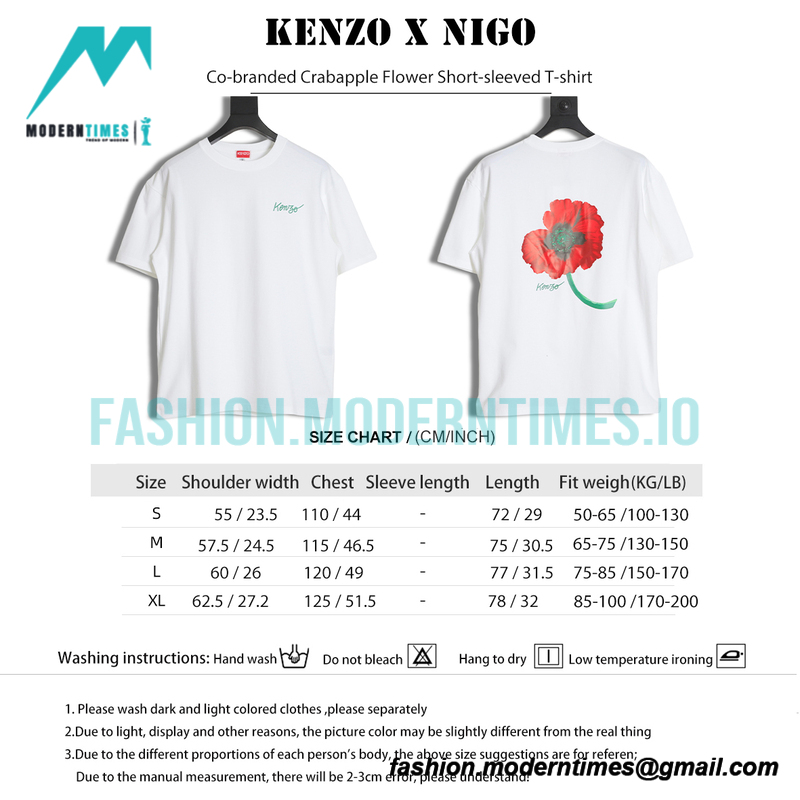 Kenzo - Nigo Co-branded Crabapple Flower Short-sleeved T-shirt