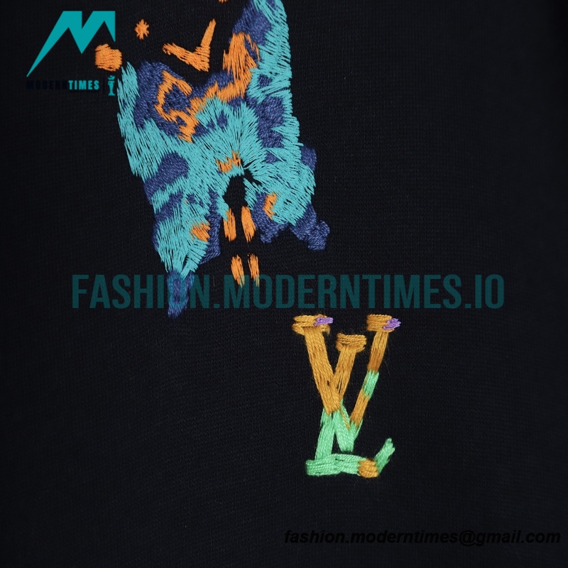 Louis Vuitton - 22FW Butterfly Embroidered Crew Neck Hoodie