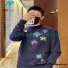 Louis Vuitton - 22FW Butterfly Embroidered Crew Neck Hoodie