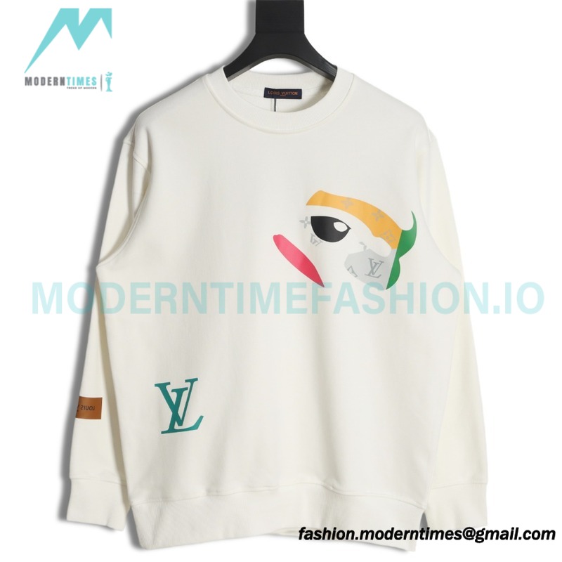 Louis Vuitton - 23FW Colorful Eye Print Crewneck Hoodie