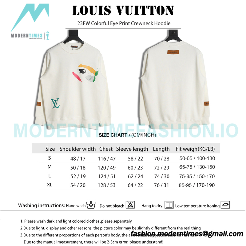 Louis Vuitton - 23FW Colorful Eye Print Crewneck Hoodie