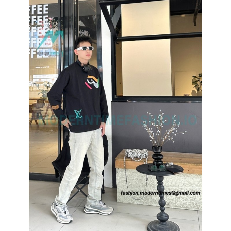 Louis Vuitton - 23FW Colorful Eye Print Crewneck Hoodie