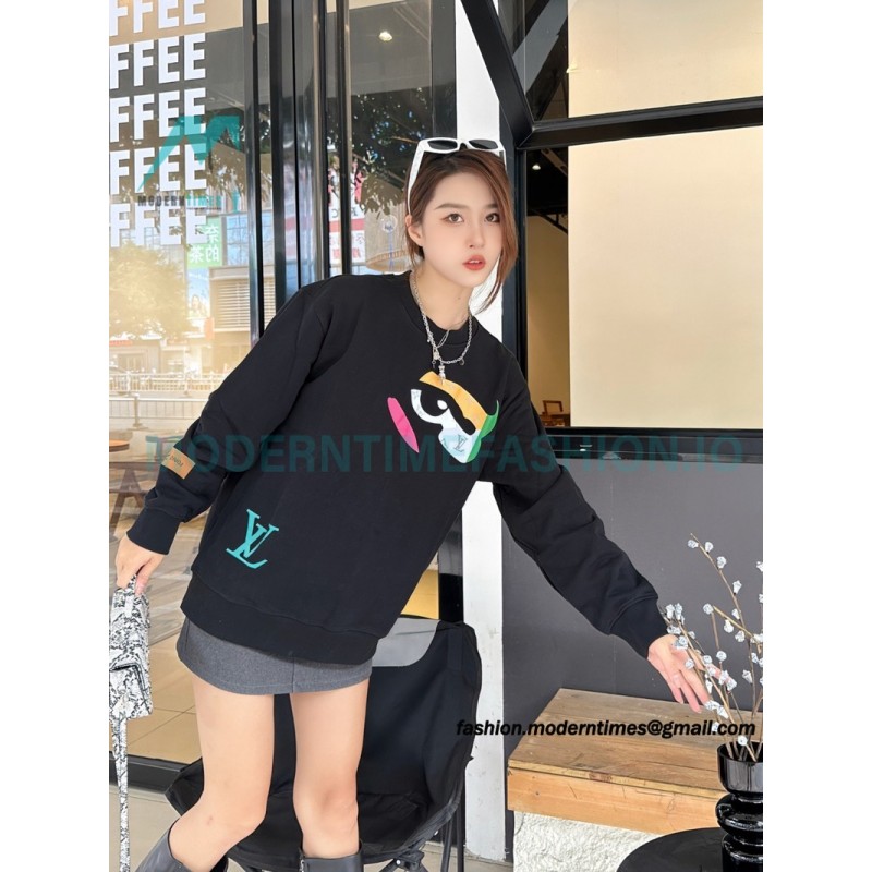 Louis Vuitton - 23FW Colorful Eye Print Crewneck Hoodie