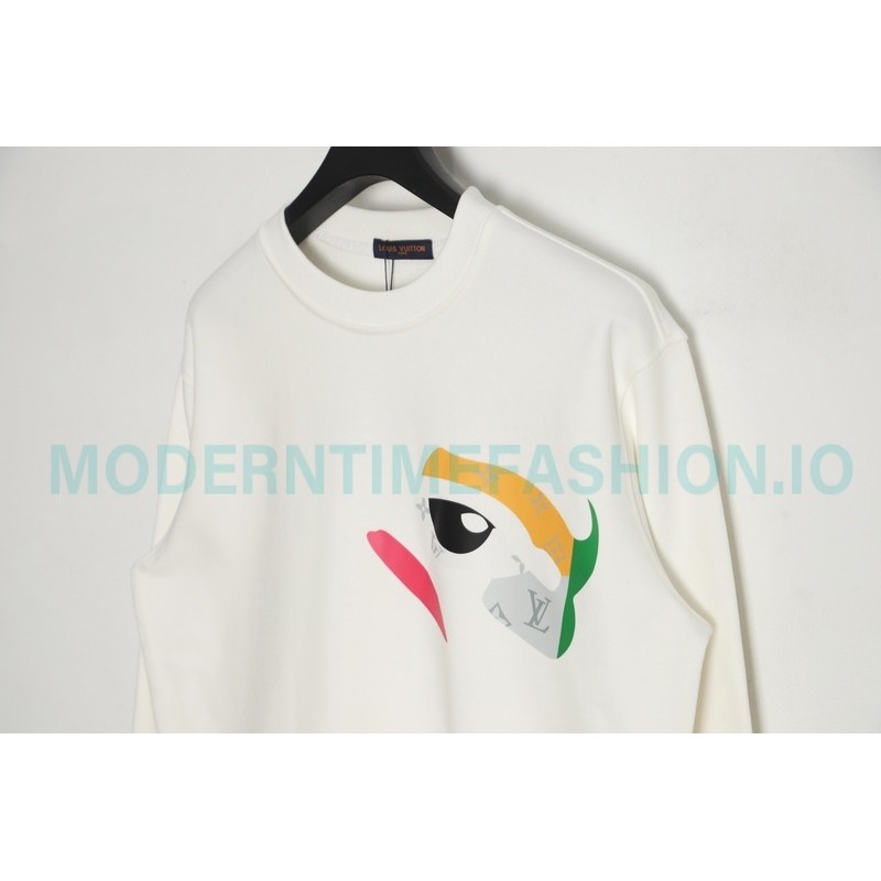 Louis Vuitton - 23FW Colorful Eye Print Crewneck Hoodie