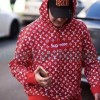 Louis vuitton - Supreme Co-brand Full Print Red Hoodie