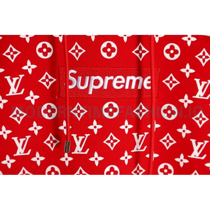 Louis vuitton - Supreme Co-brand Full Print Red Hoodie
