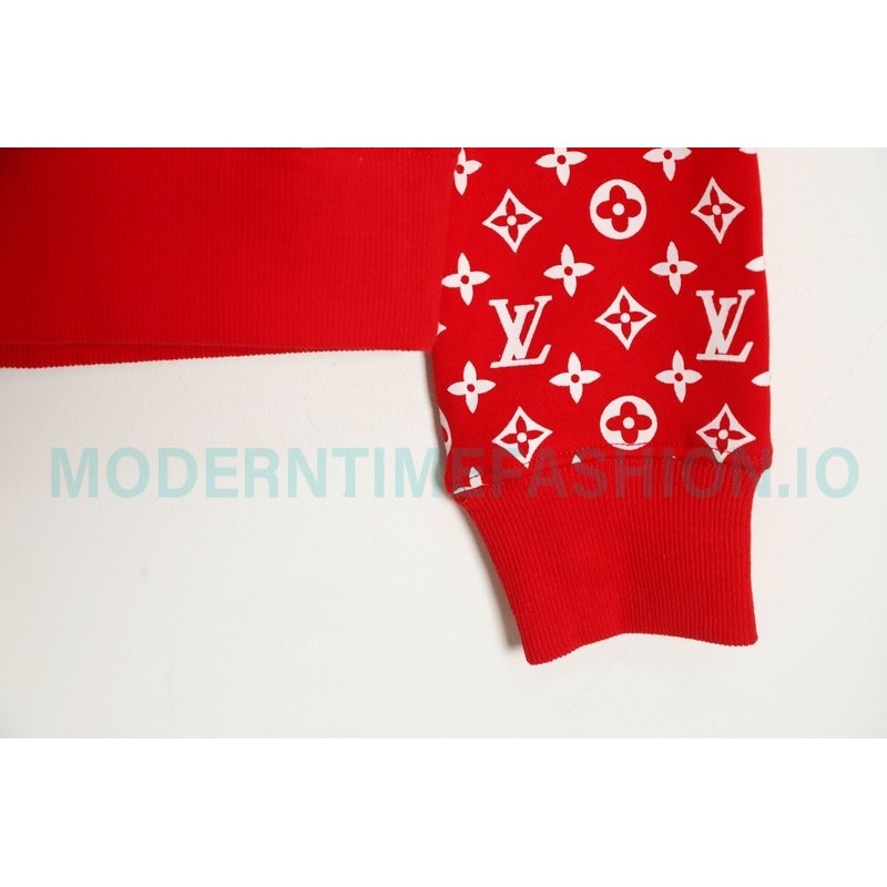 Louis vuitton - Supreme Co-brand Full Print Red Hoodie