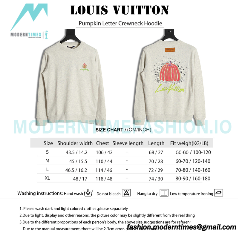 Louis Vuitton - Pumpkin Letter Crewneck Hoodie