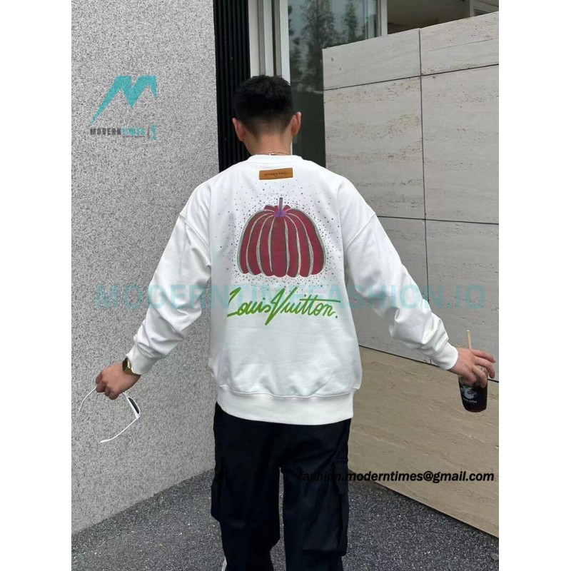 Louis Vuitton - Pumpkin Letter Crewneck Hoodie