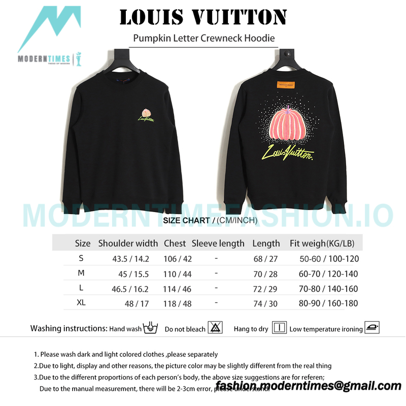 Louis Vuitton - Pumpkin Letter Crewneck Hoodie