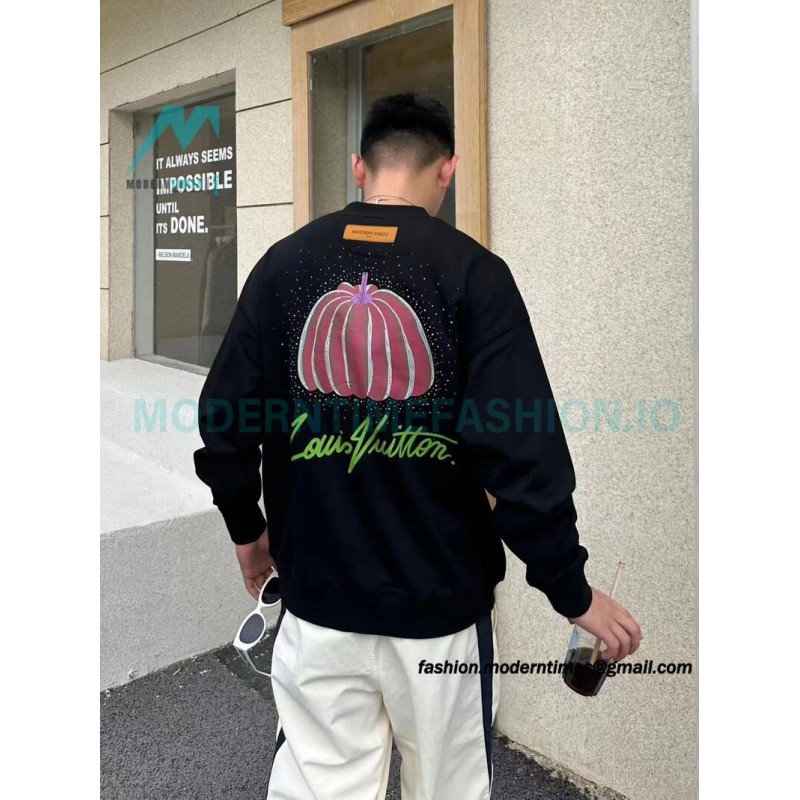 Louis Vuitton - Pumpkin Letter Crewneck Hoodie