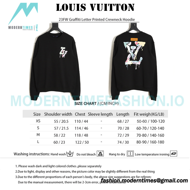 Louis Vuitton - 23FW Graffiti Letter Printed Crewneck Hoodie