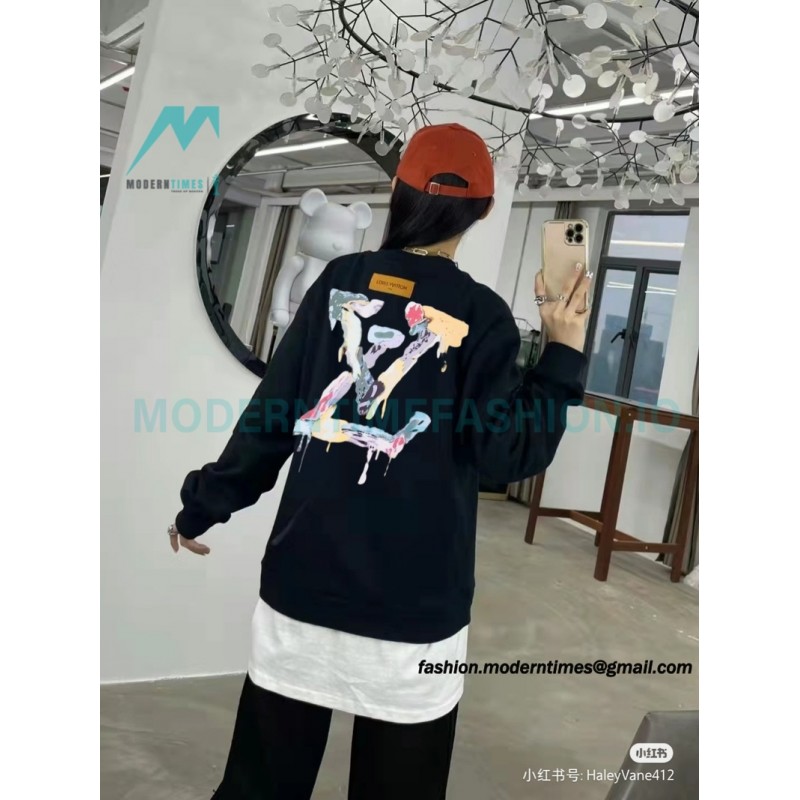 Louis Vuitton - 23FW Graffiti Letter Printed Crewneck Hoodie