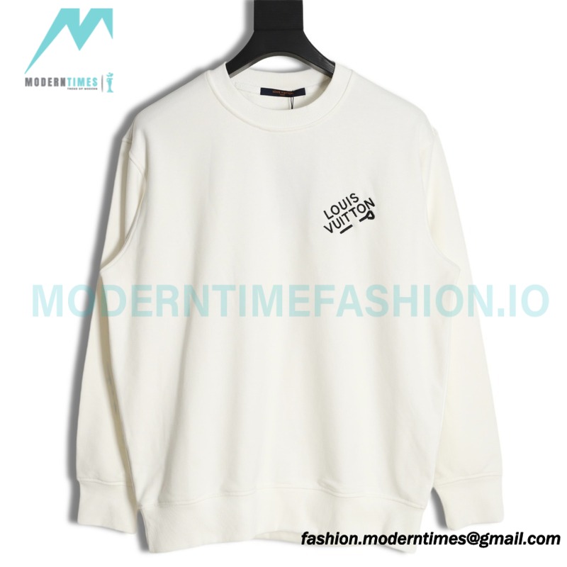 Louis Vuitton - 23FW  Pin Embroidered Crewneck Hoodie