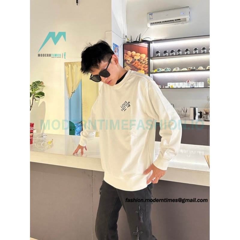 Louis Vuitton - 23FW  Pin Embroidered Crewneck Hoodie