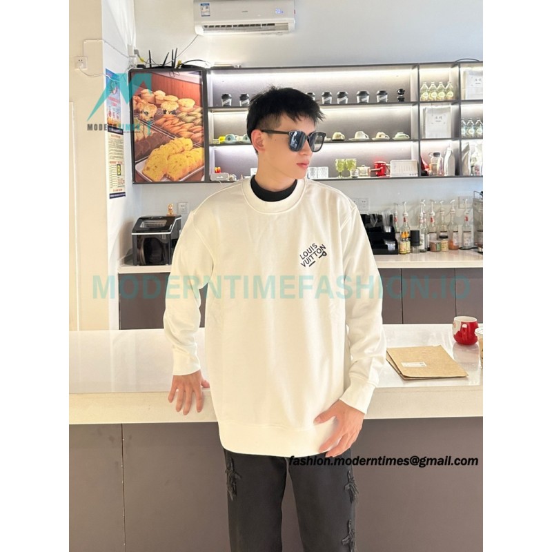 Louis Vuitton - 23FW  Pin Embroidered Crewneck Hoodie