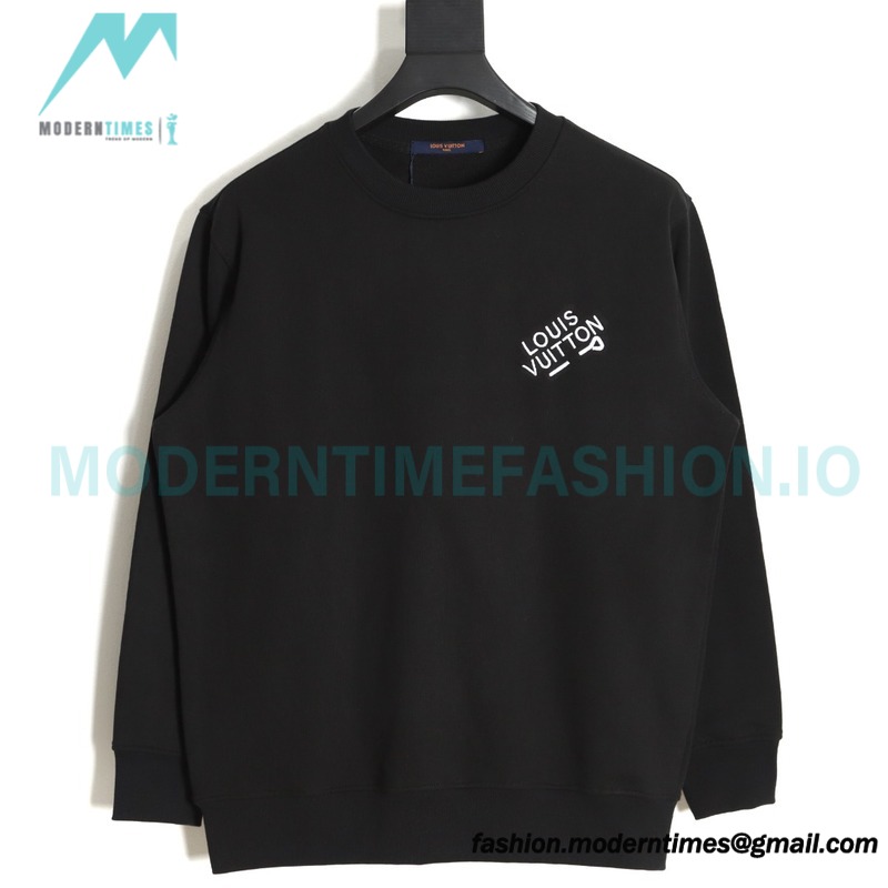 Louis Vuitton - 23FW  Pin Embroidered Crewneck Hoodie