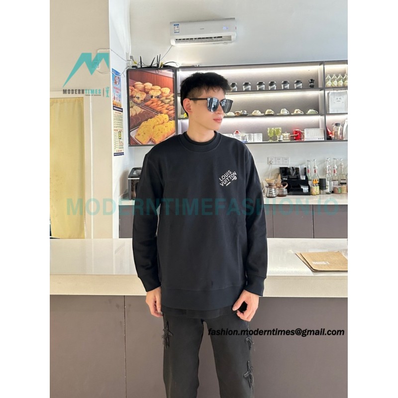 Louis Vuitton - 23FW  Pin Embroidered Crewneck Hoodie