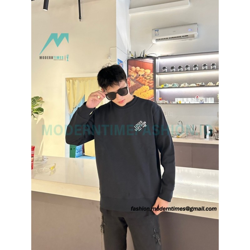 Louis Vuitton - 23FW  Pin Embroidered Crewneck Hoodie