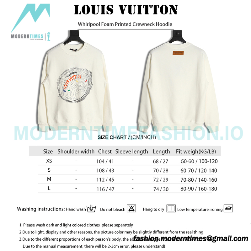 Louis Vuitton - Whirlpool Foam Printed Crewneck Hoodie