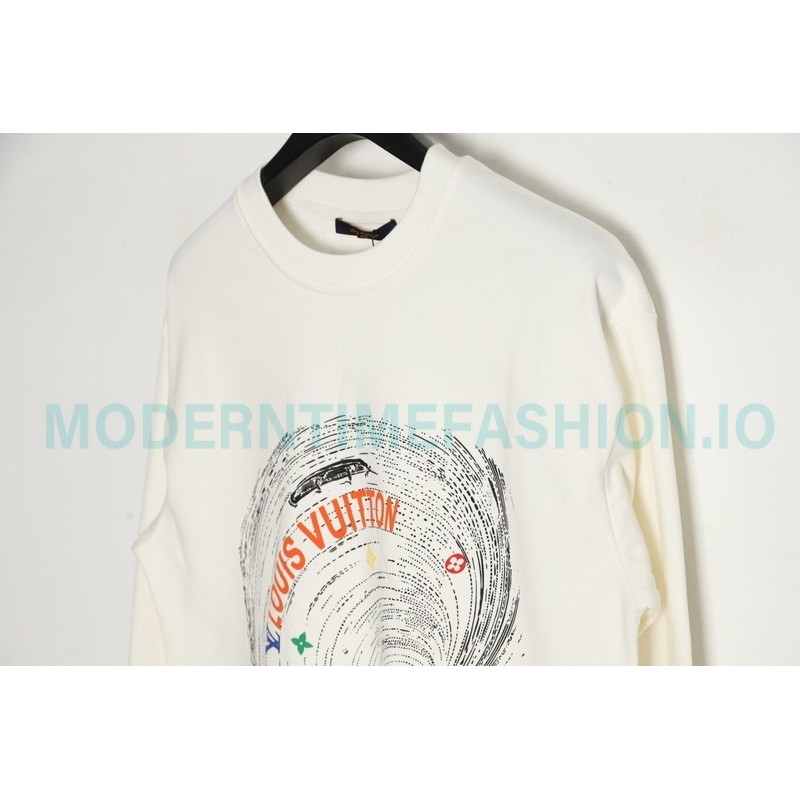 Louis Vuitton - Whirlpool Foam Printed Crewneck Hoodie