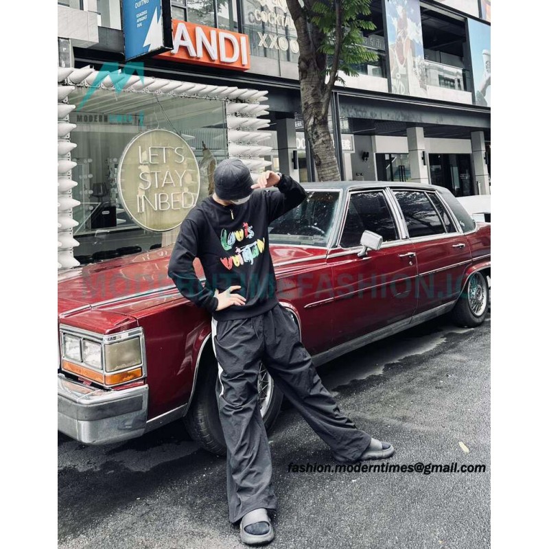 Louis Vuitton - Graffiti Foam Print Crewneck Hoodie