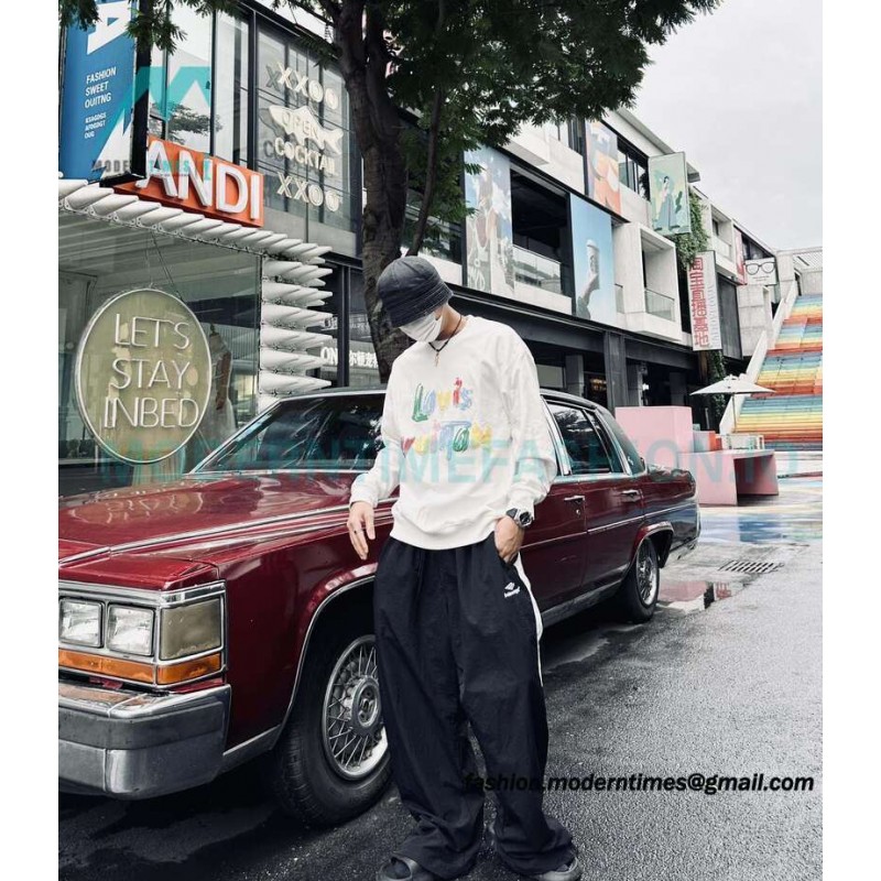 Louis Vuitton - Graffiti Foam Print Crewneck Hoodie