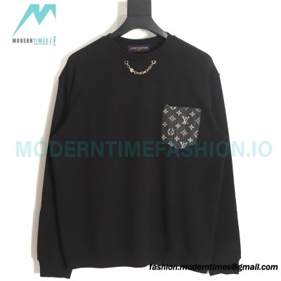 Louis Vuitton - Denim Pocket Crewneck Hoodie