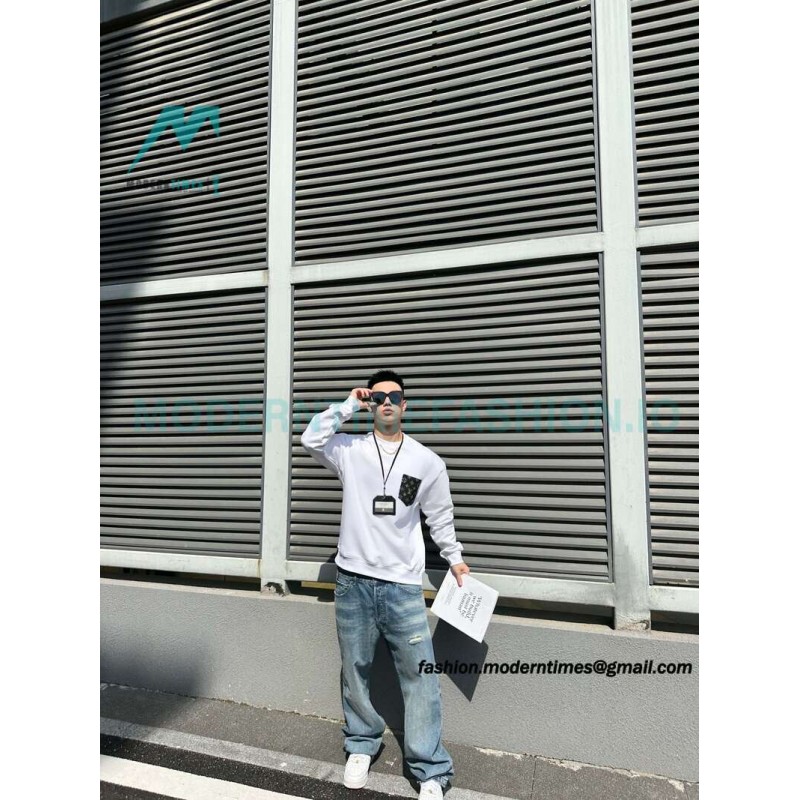 Louis Vuitton - Denim Pocket Crewneck Hoodie