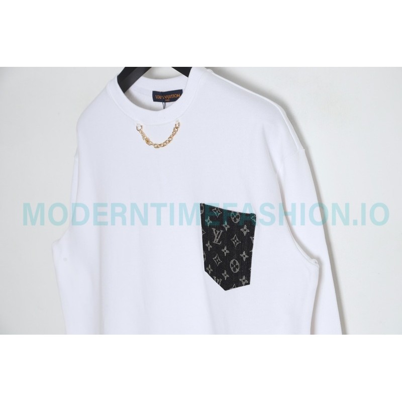 Louis Vuitton - Denim Pocket Crewneck Hoodie