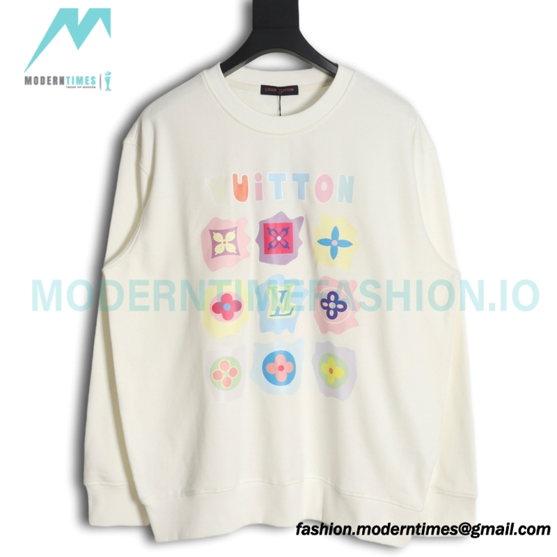 Louis Vuitton - 23FW  Full Label Crewneck Hoodie