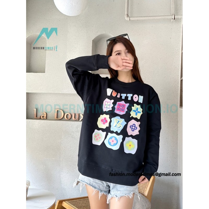 Louis Vuitton - 23FW  Full Label Crewneck Hoodie