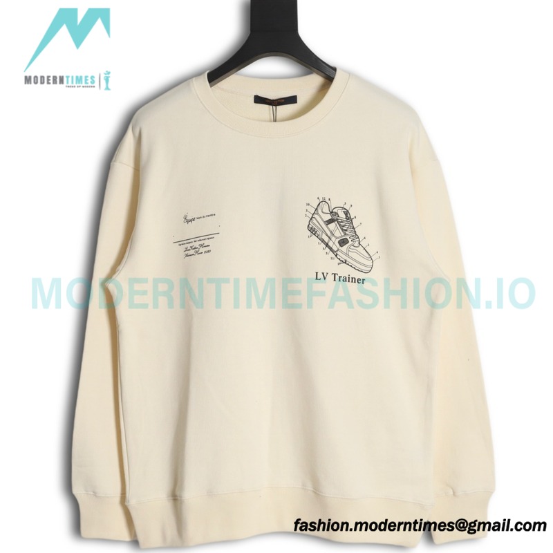 Louis Vuitton - 23FW Shoes Print Crewneck Hoodie