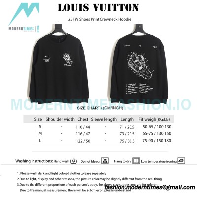 Louis Vuitton - 23FW Shoes Print Crewneck Hoodie