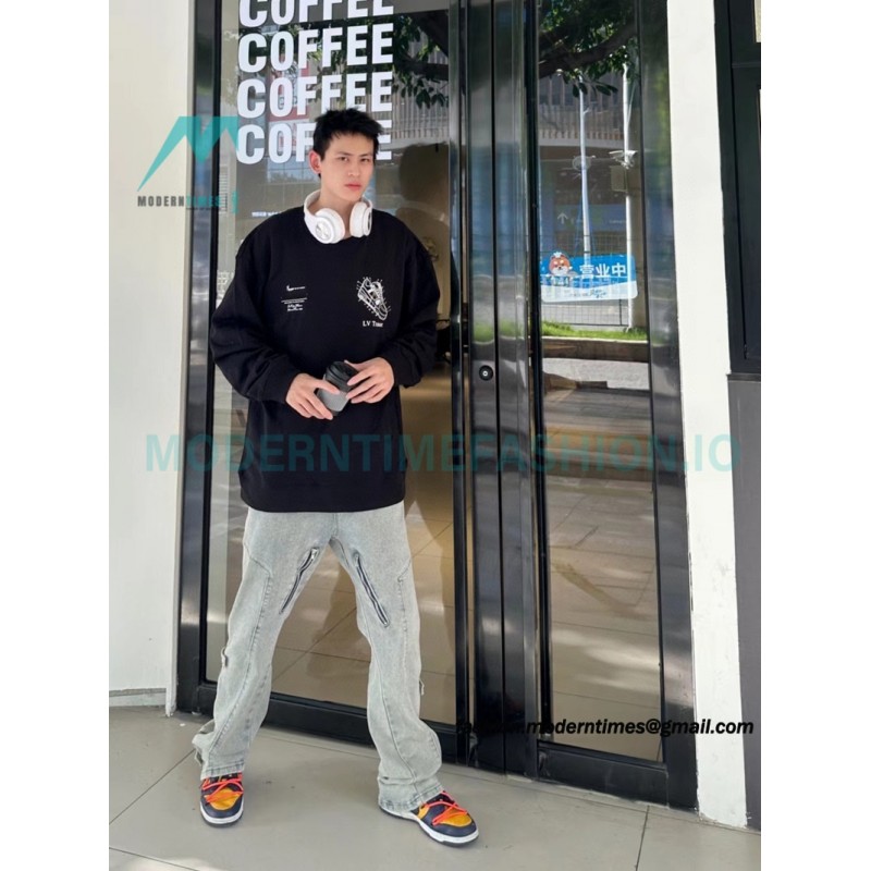 Louis Vuitton - 23FW Shoes Print Crewneck Hoodie