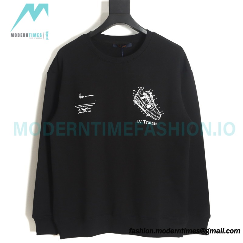 Louis Vuitton - 23FW Shoes Print Crewneck Hoodie