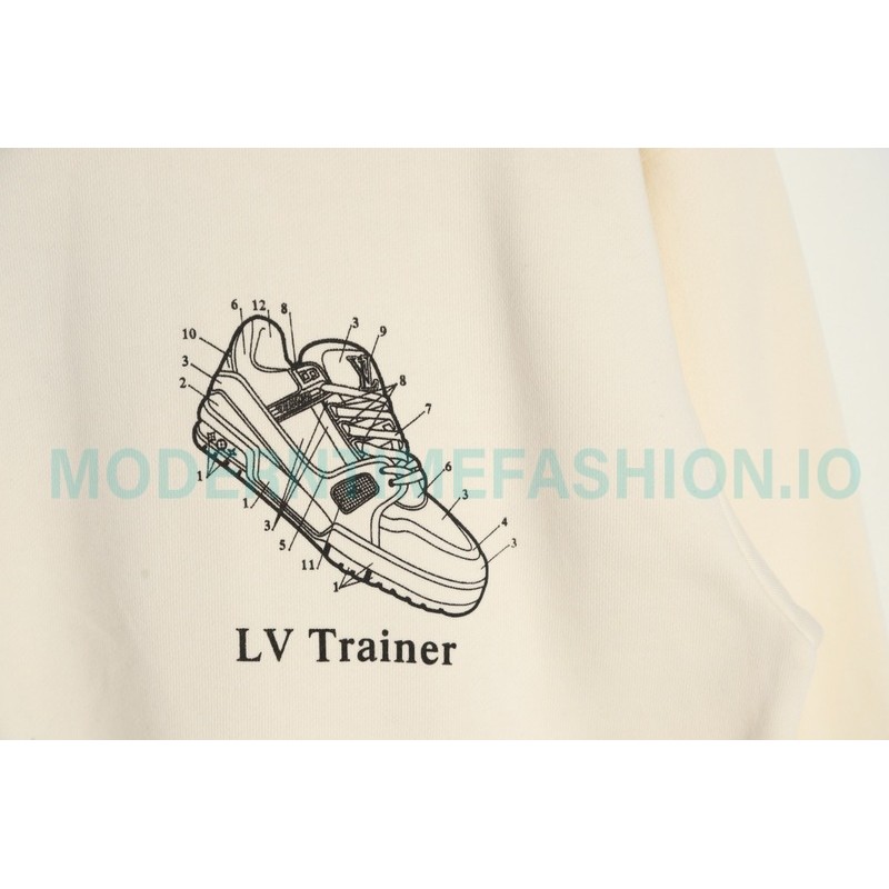 Louis Vuitton - 23FW Shoes Print Crewneck Hoodie