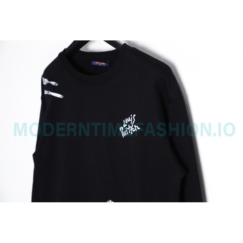 Louis Vuitton - 23FW Multi-element Tool Embroidered Crewneck Hoodie