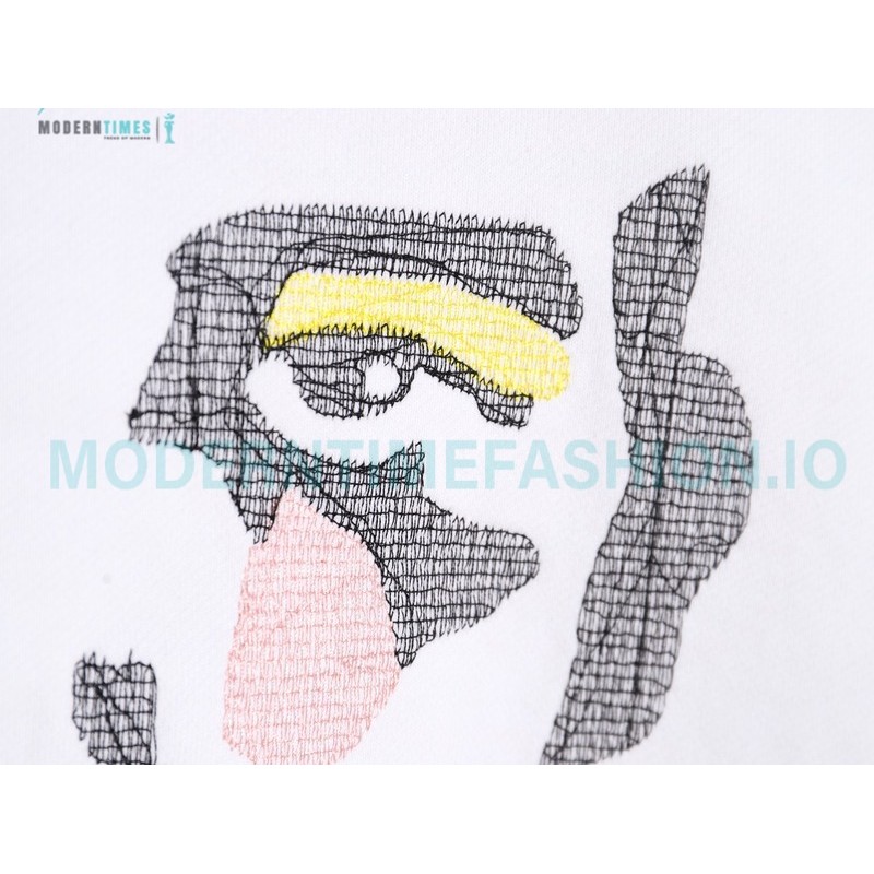 Louis Vuitton - 23FW Face Embroidered Crewneck Hoodie